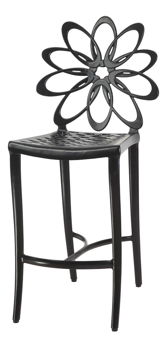Gensun Lotus Cushion Stationary Bar Stool w/o Arms in Ruby