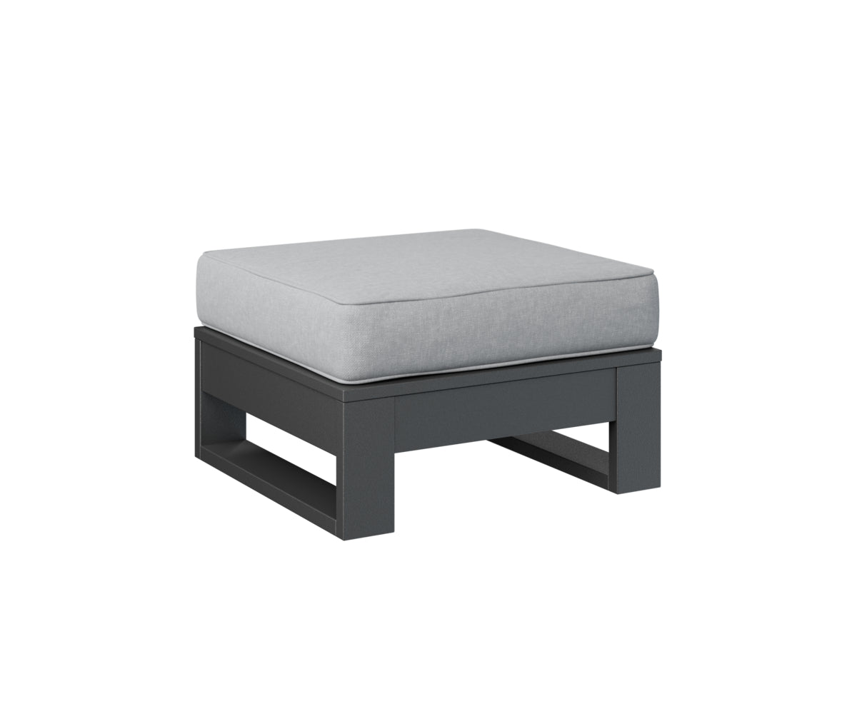 Berlin Gardens Nordic Ottoman in Black