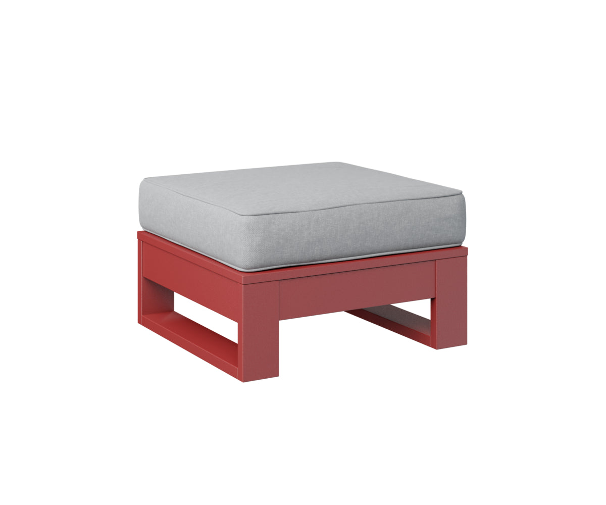 Berlin Gardens Nordic Ottoman in Red