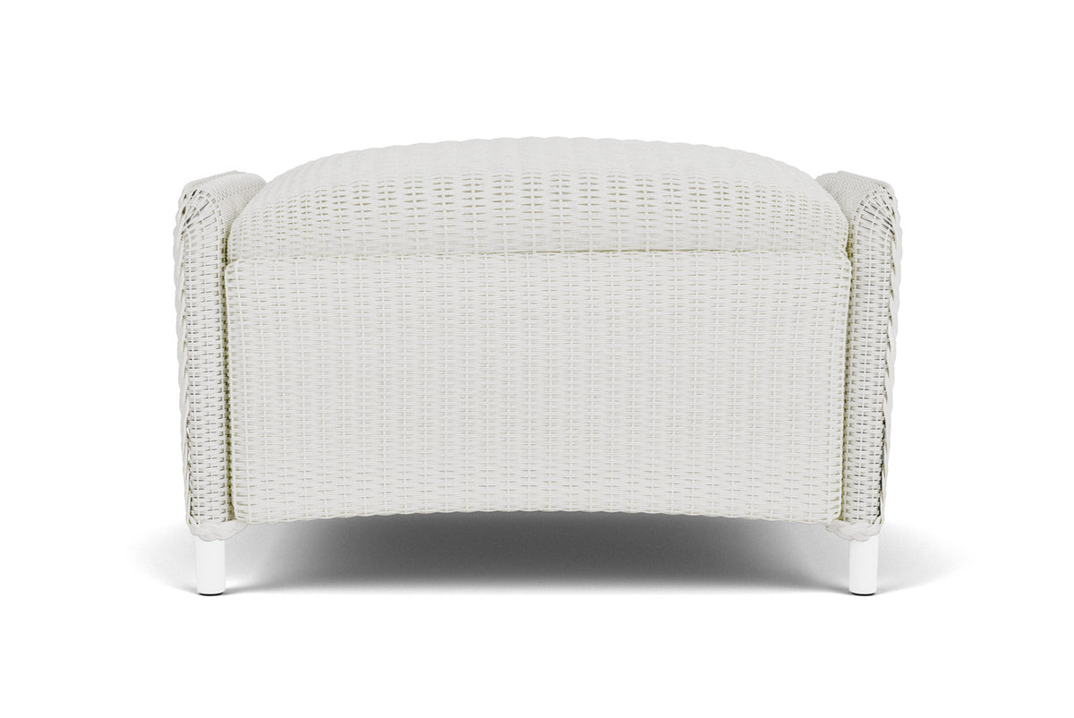 Lloyd Flanders Reflections Ottoman, Padded in Matte White