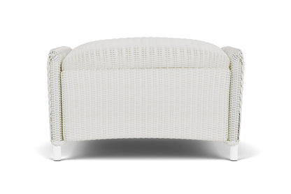 Lloyd Flanders Reflections Ottoman, Padded in Matte White