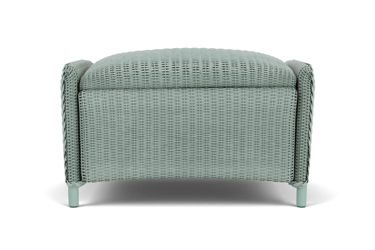 Lloyd Flanders Reflections Ottoman, Padded in Sea Glass