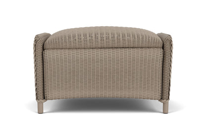 Lloyd Flanders Reflections Ottoman, Padded in French Beige