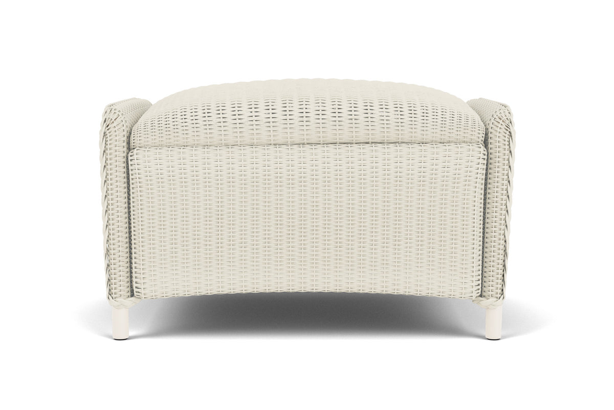 Lloyd Flanders Reflections Ottoman, Padded in Ivory