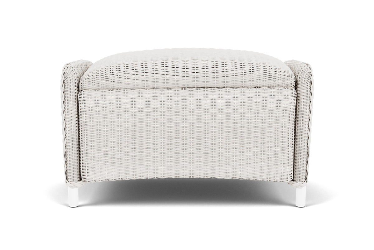 Lloyd Flanders Reflections Ottoman, Padded in White