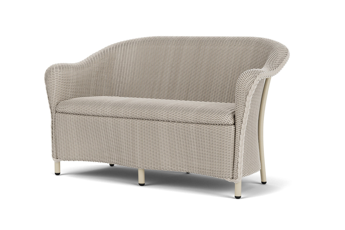 Lloyd Flanders Reflections Loveseat with Padded Seat in Linen, view 10