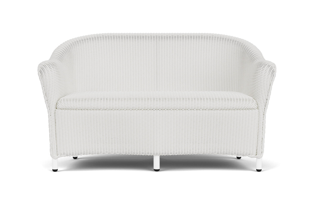 Lloyd Flanders Reflections Loveseat with Padded Seat in Matte White