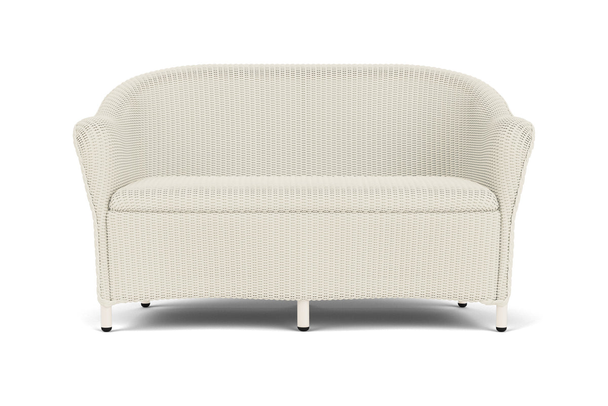 Lloyd Flanders Reflections Loveseat with Padded Seat in Ivory