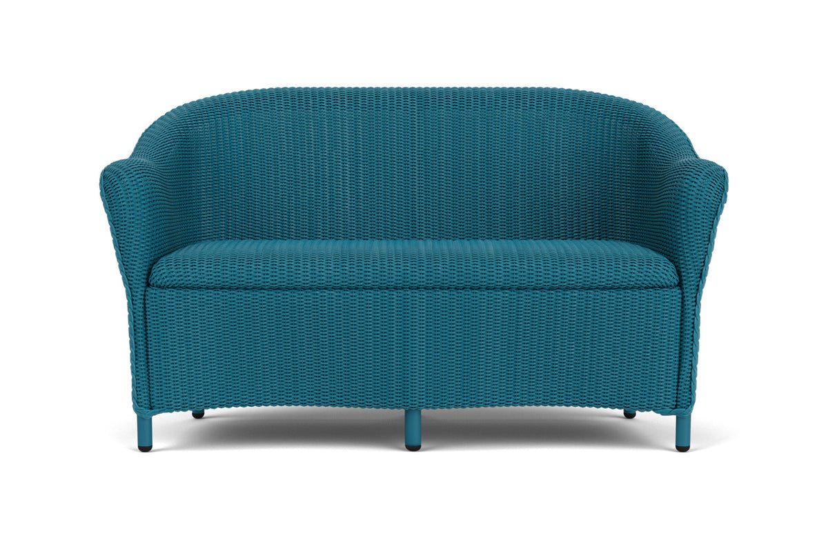 Lloyd Flanders Reflections Loveseat with Padded Seat in Peacock