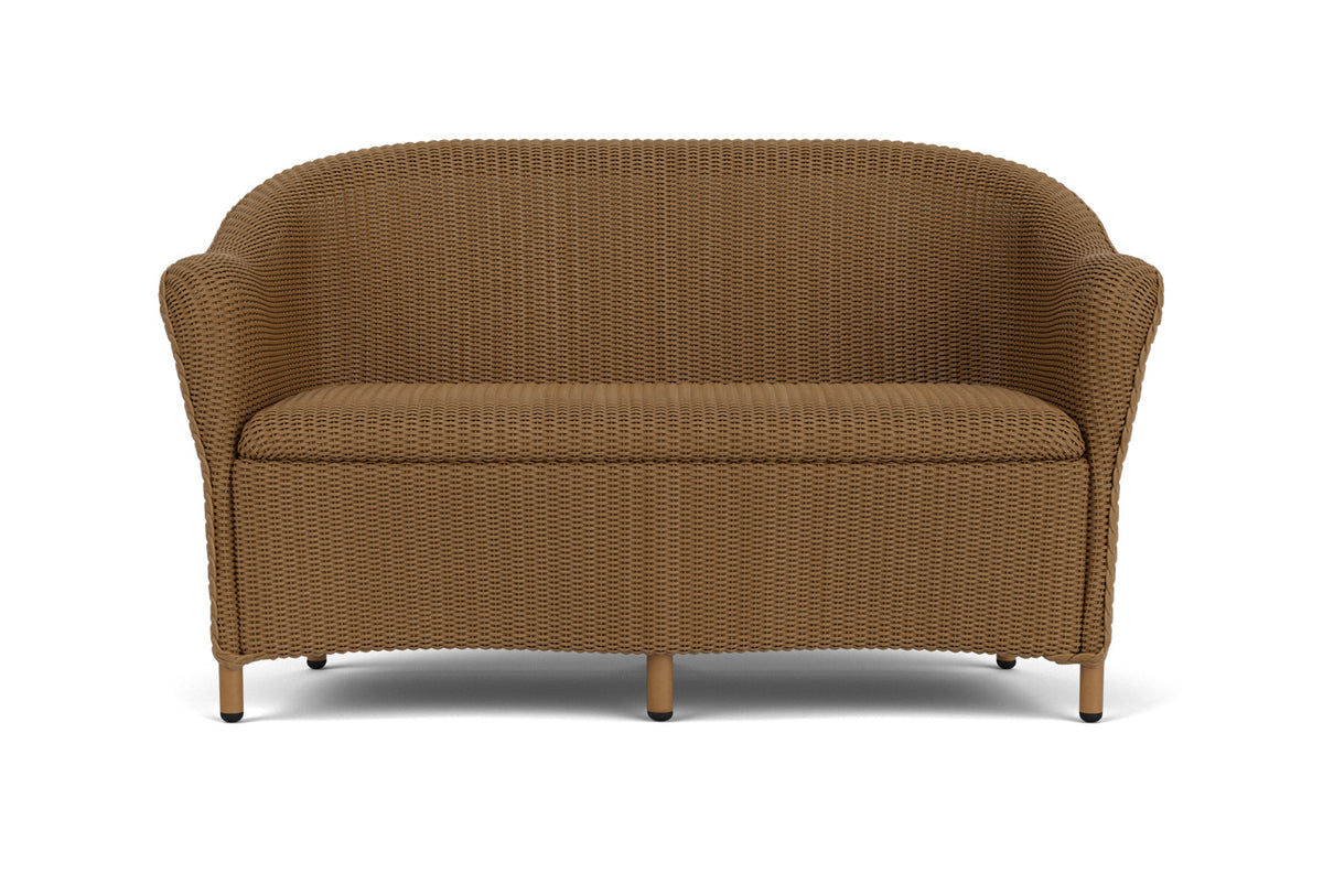Lloyd Flanders Reflections Loveseat with Padded Seat in Hickory