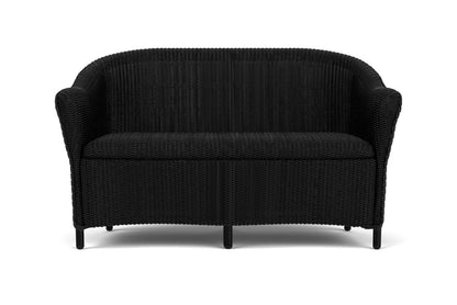 Lloyd Flanders Reflections Loveseat with Padded Seat in Ebony