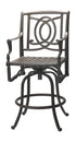 Gensun Bel Air Swivel Bar Stool in Midnight Gold