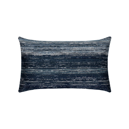 Elaine Smith Textured Indigo Lumbar outdoor pillow