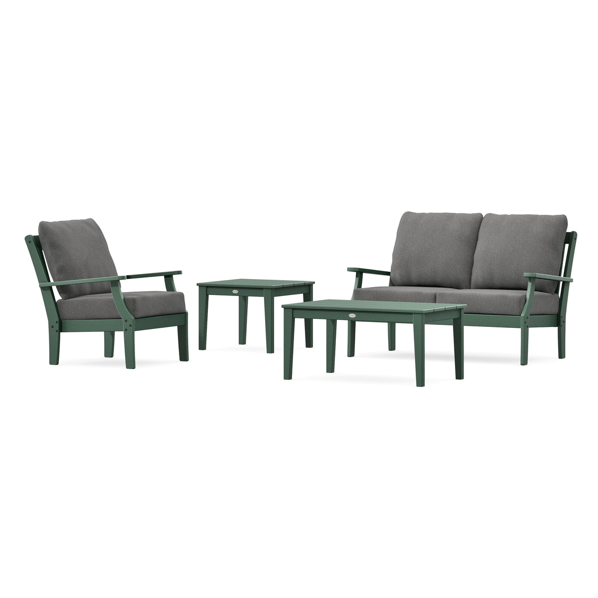 POLYWOOD Braxton 4-Piece Deep Seating Set in Green