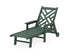 POLYWOOD Chippendale Chaise with Arms and Wheels in Green
