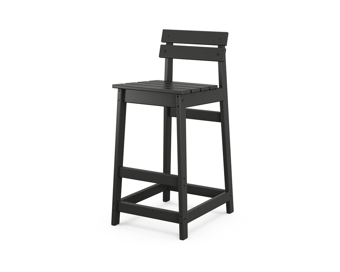 POLYWOOD Modern Studio Plaza Lowback Bar Chair