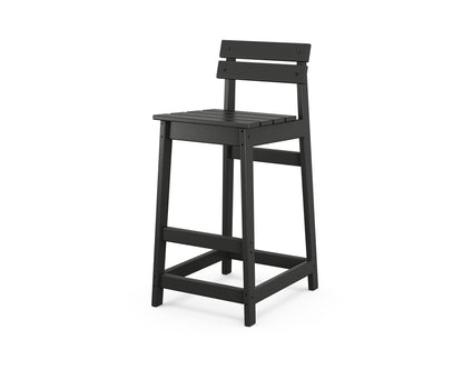 POLYWOOD Modern Studio Plaza Lowback Bar Chair