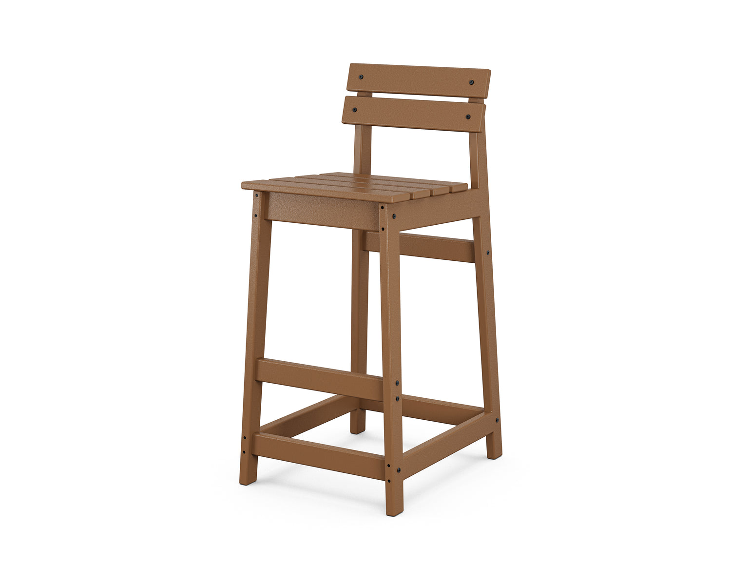 POLYWOOD Modern Studio Plaza Lowback Bar Chair