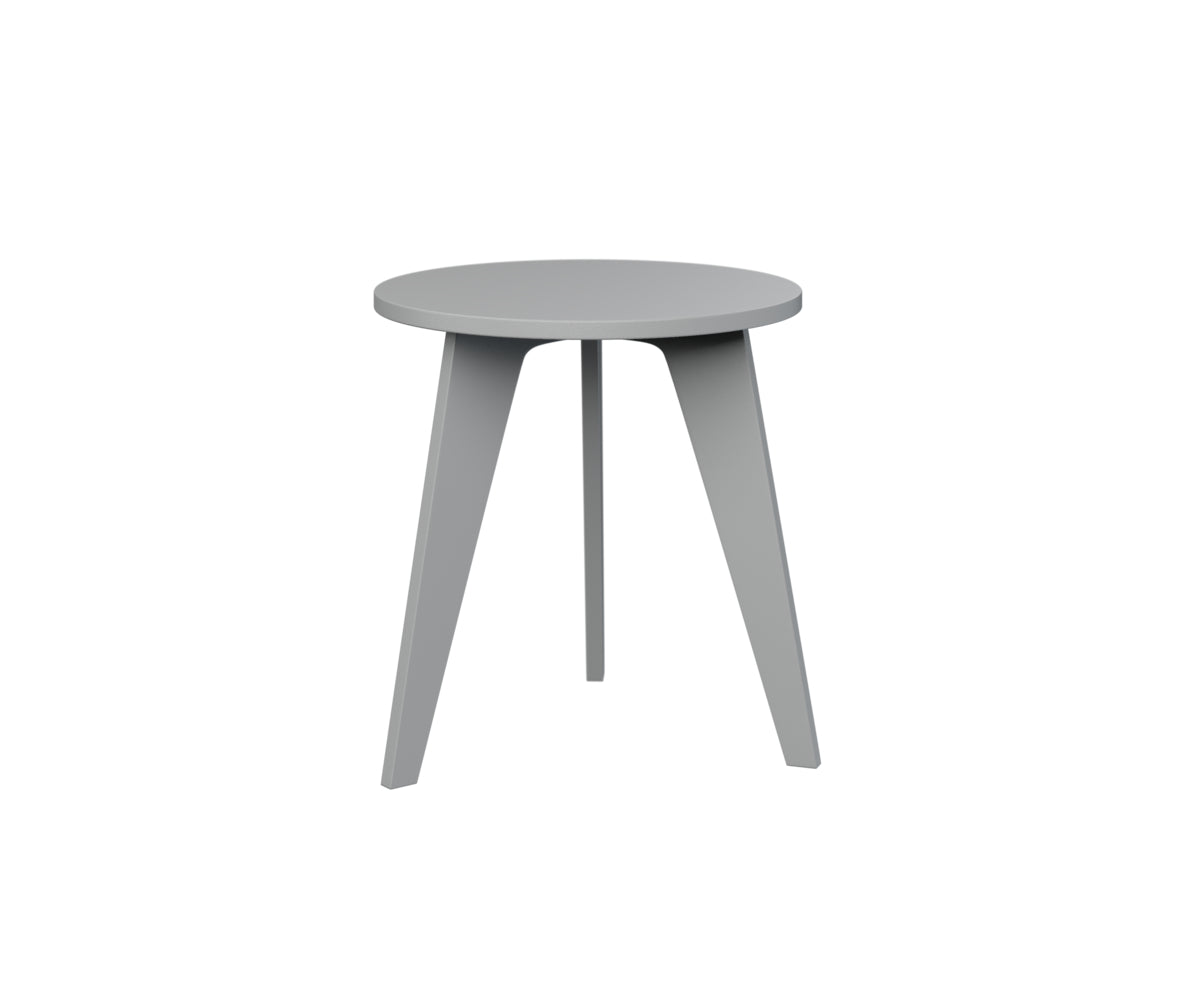Berlin Gardens Nordic Round End Table in Fog
