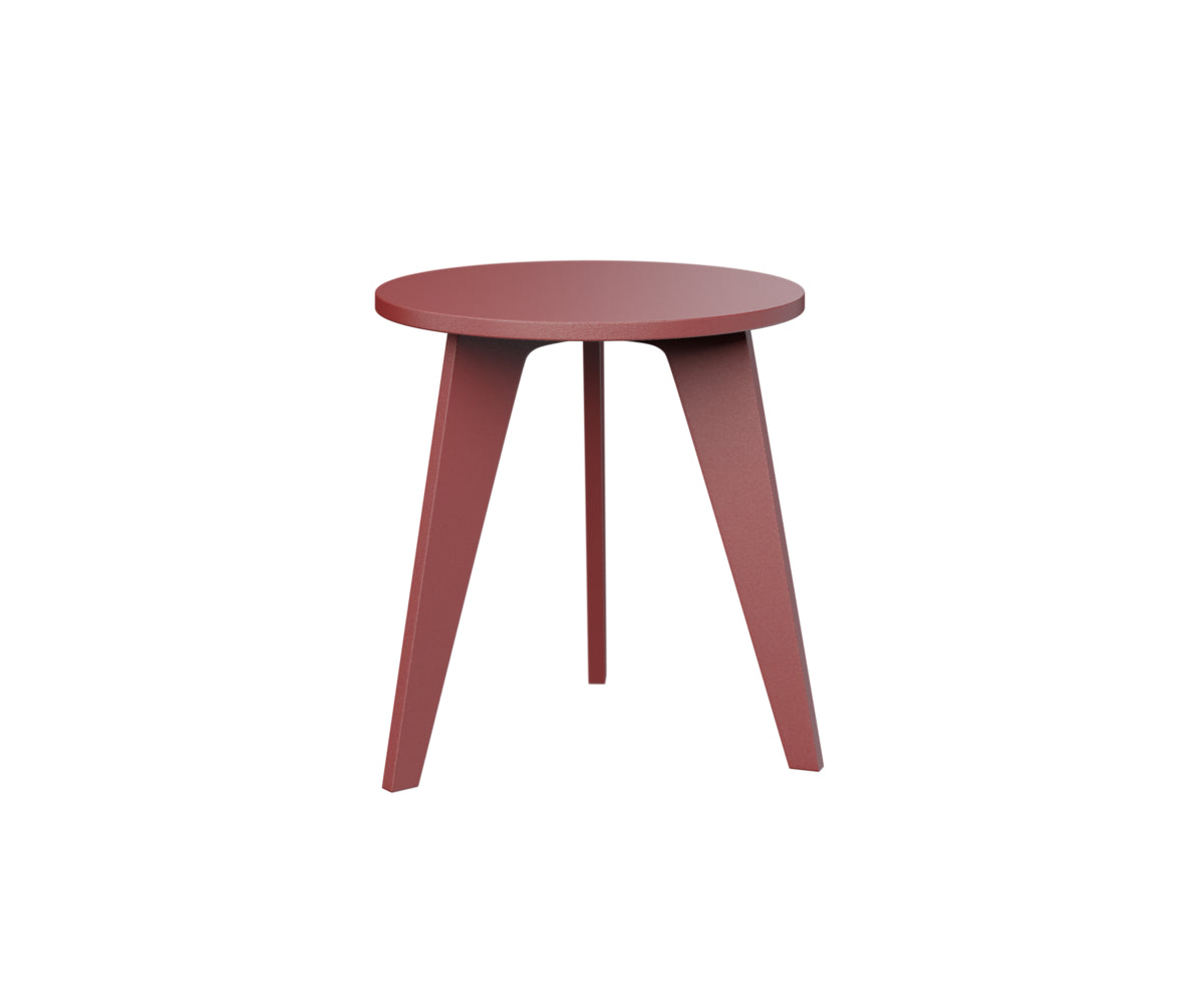 Berlin Gardens Nordic Round End Table in Red