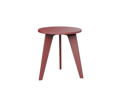 Berlin Gardens Nordic Round End Table in Red