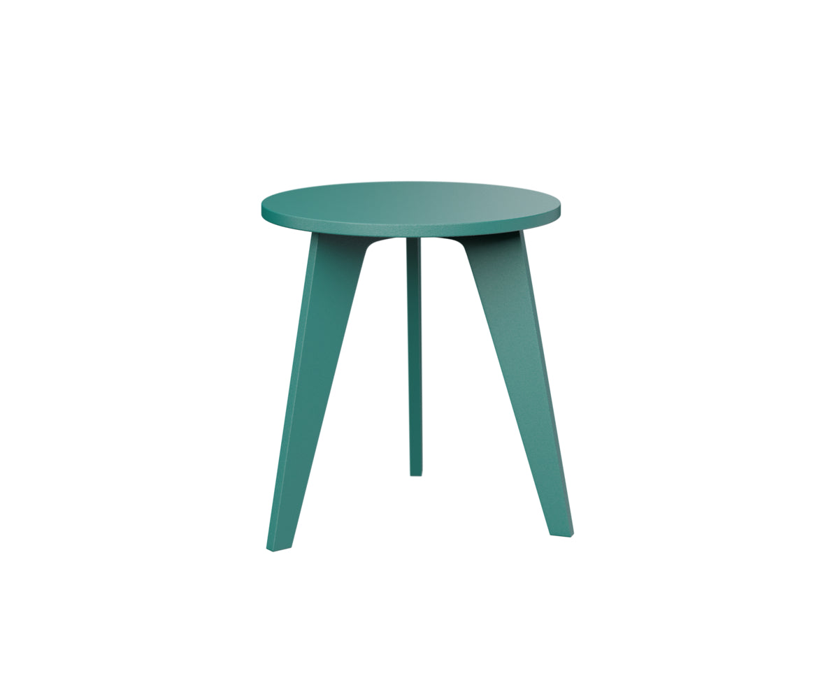 Berlin Gardens Nordic Round End Table in Teal