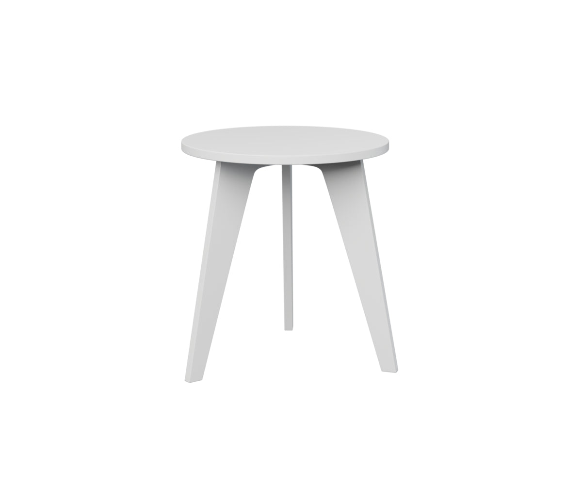 Berlin Gardens Nordic Round End Table in White