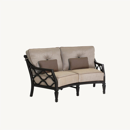 Castelle Villa Bianca Cushioned Crescent Loveseat, view 6