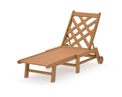 POLYWOOD Wovendale Chaise with Wheels in Natural