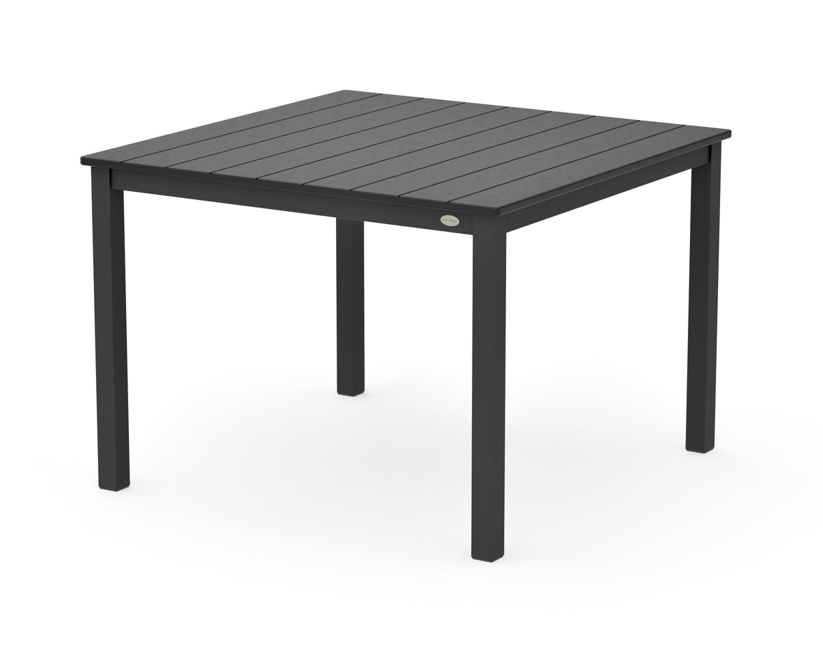 POLYWOOD Main Street 42 x 42 Dining Table in Black / Black