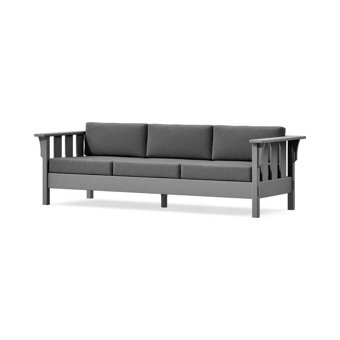 POLYWOOD Acadia Deep Seating Sofa in Slate Grey / Ash Charcoal