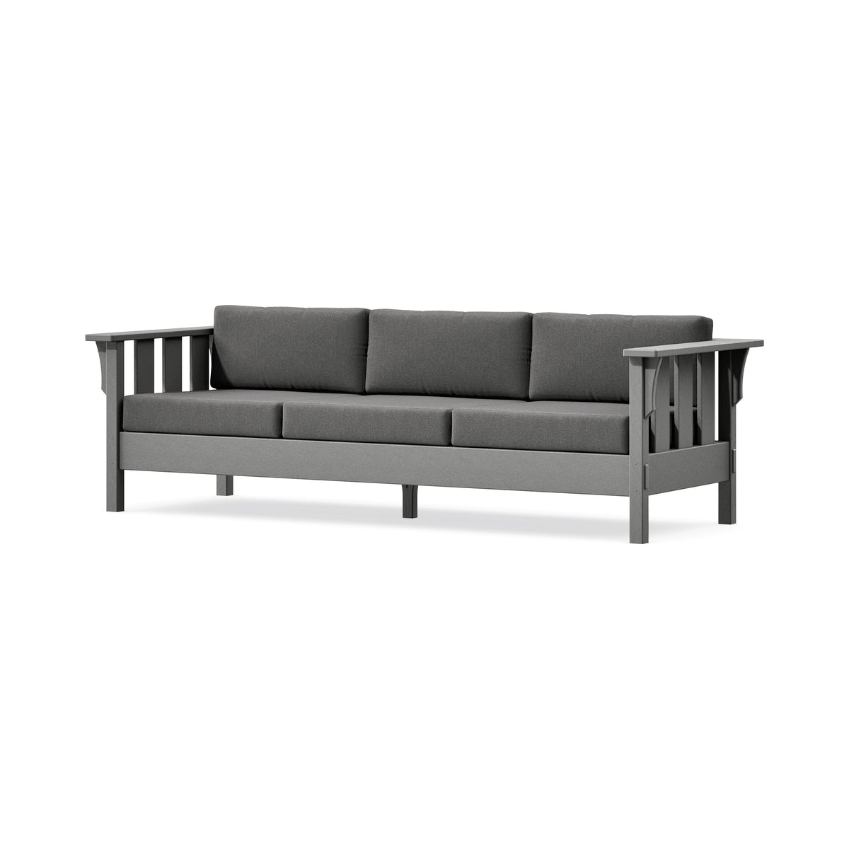 POLYWOOD Acadia Deep Seating Sofa in Slate Grey / Ash Charcoal