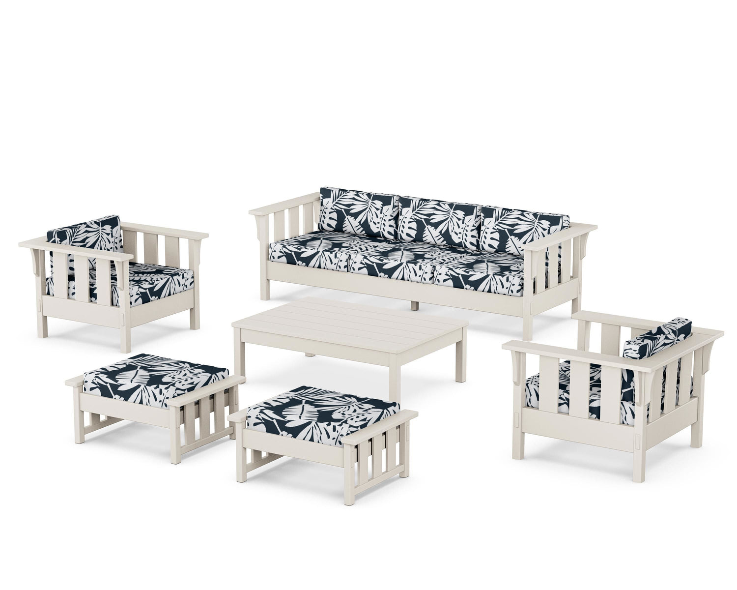 POLYWOOD Acadia 6-Piece Lounge Sofa Set