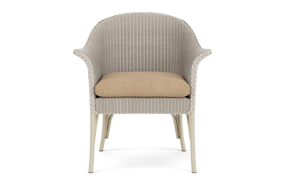 Lloyd Flanders All Seasons Lounge Chair in Linen with Hayden Sand fabric