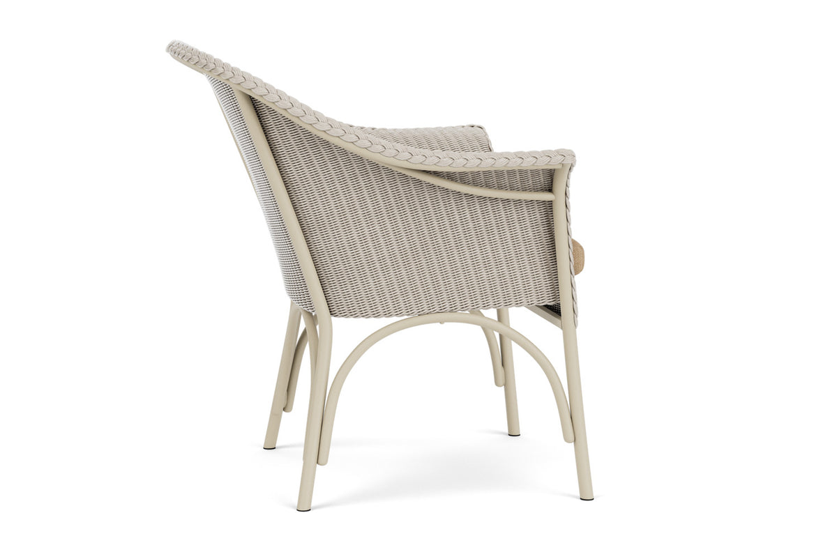 Lloyd Flanders All Seasons Lounge Chair in Linen with Hayden Sand fabric, view 5