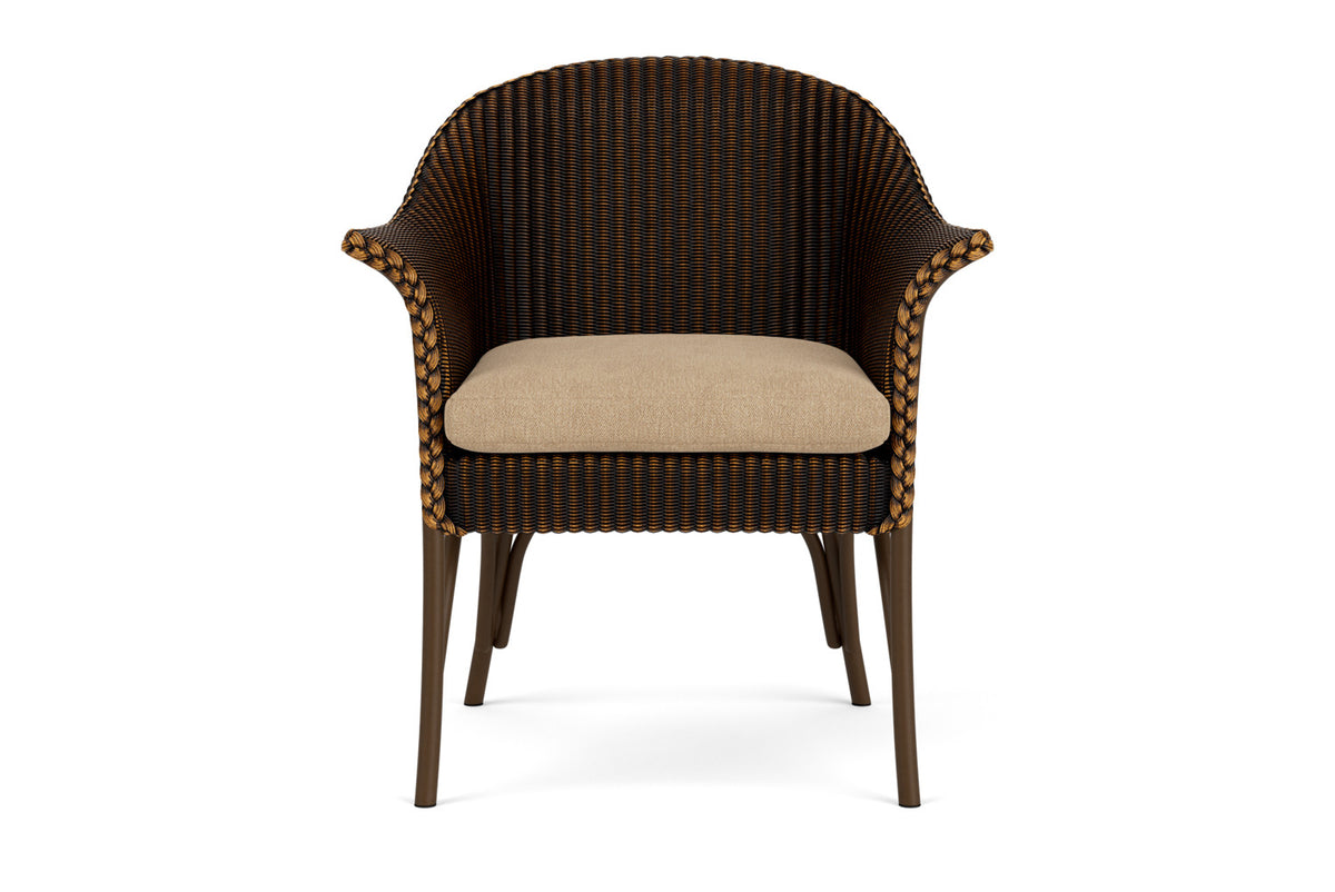 Lloyd Flanders All Seasons Lounge Chair in Mink with Hayden Sand fabric