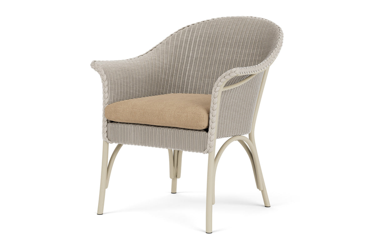 Lloyd Flanders All Seasons Lounge Chair in Linen with Hayden Sand fabric, view 10