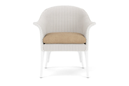 Lloyd Flanders All Seasons Lounge Chair in White with Hayden Sand fabric