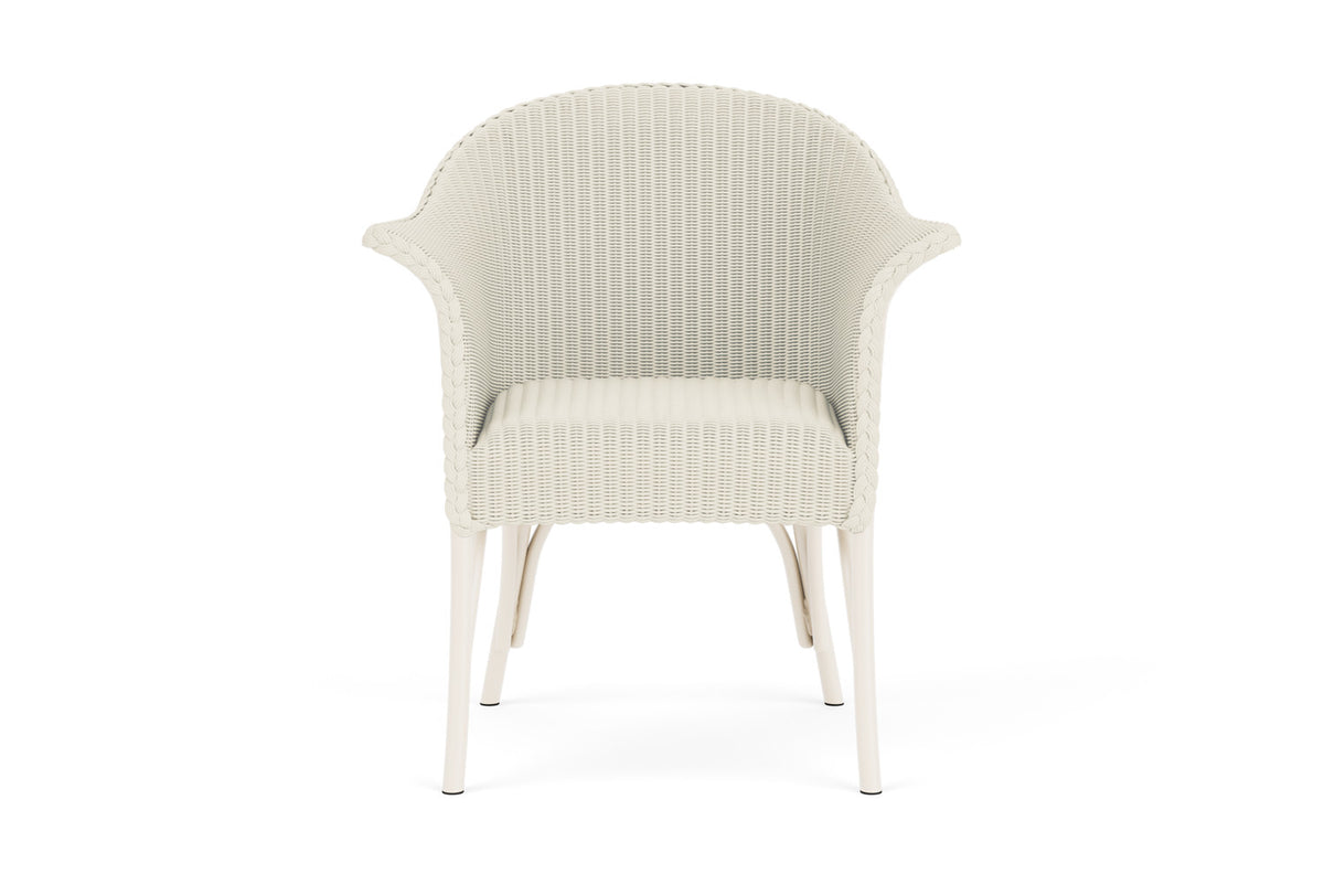 Lloyd Flanders All Seasons Dining Armchair with Padded Seat in Ivory