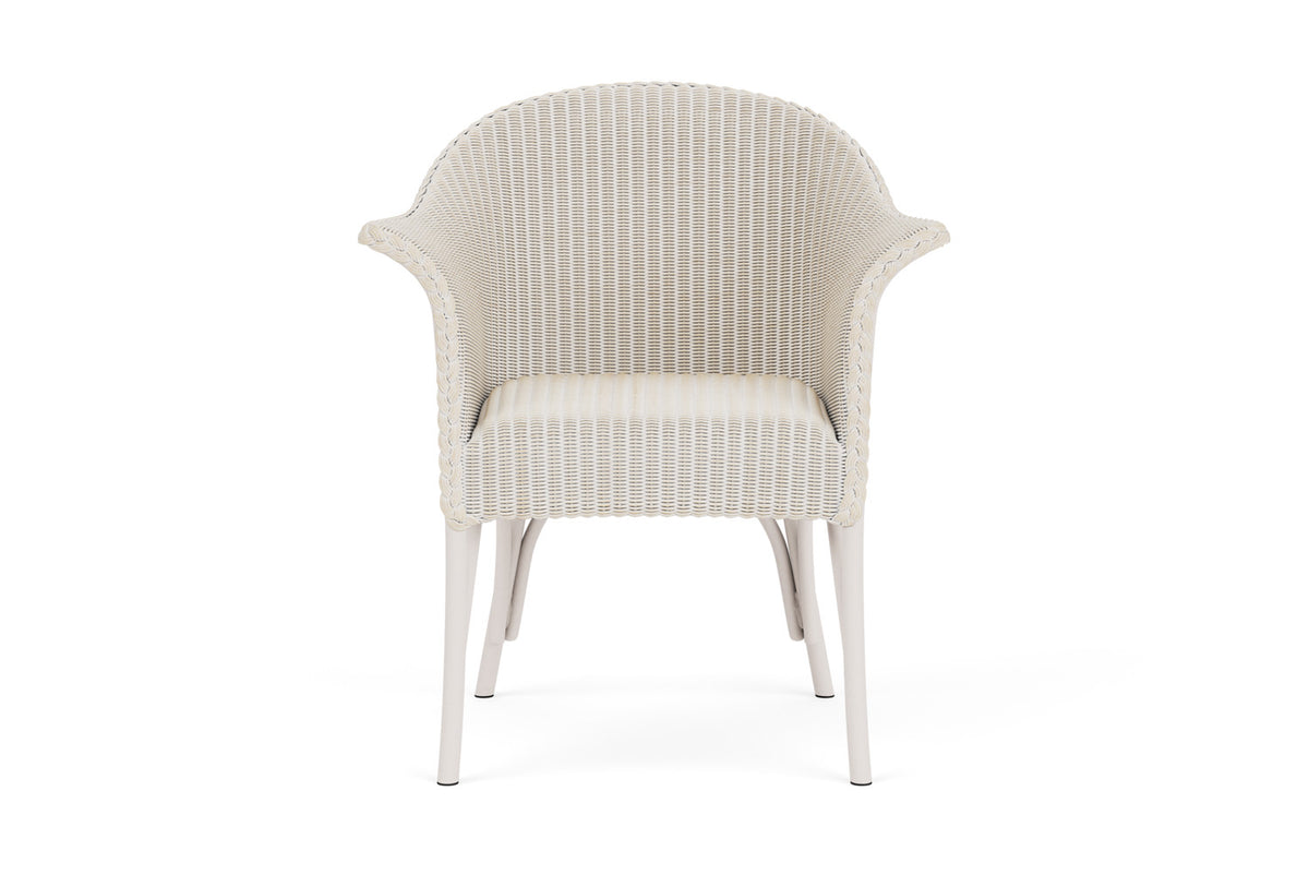 Lloyd Flanders All Seasons Dining Armchair with Padded Seat in Antique White