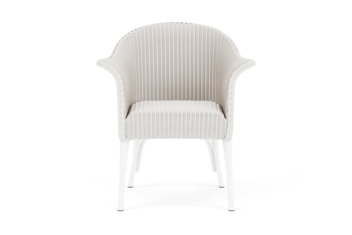 Lloyd Flanders All Seasons Dining Armchair with Padded Seat in White