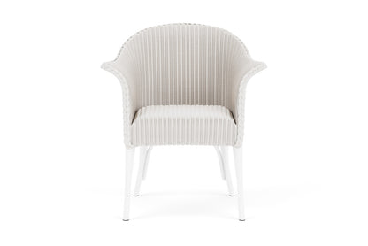 Lloyd Flanders All Seasons Dining Armchair with Padded Seat in White