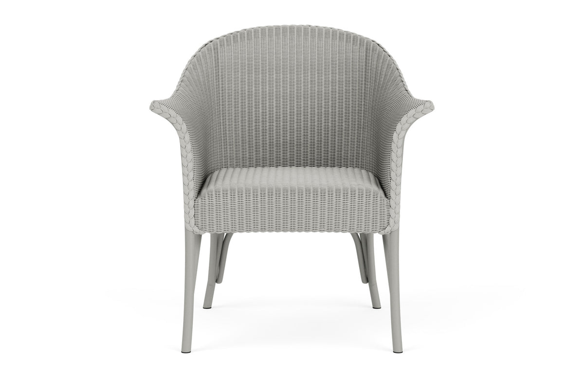 Lloyd Flanders All Seasons Lounge Chair with Padded Seat in Platinum