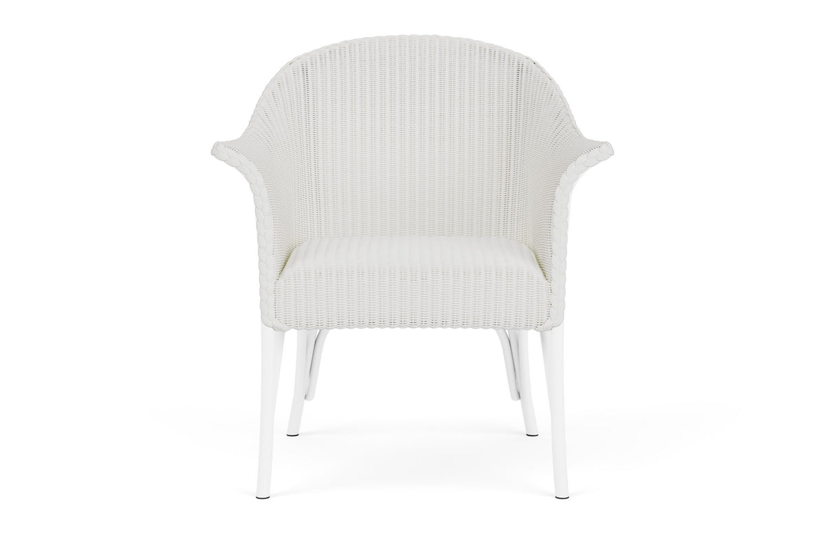 Lloyd Flanders All Seasons Lounge Chair with Padded Seat in Matte White