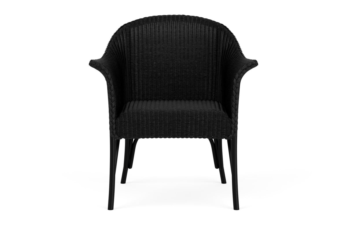 Lloyd Flanders All Seasons Lounge Chair with Padded Seat in Ebony