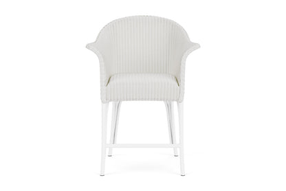 Lloyd Flanders All Seasons Balcony Stool with Padded Seat in Matte White