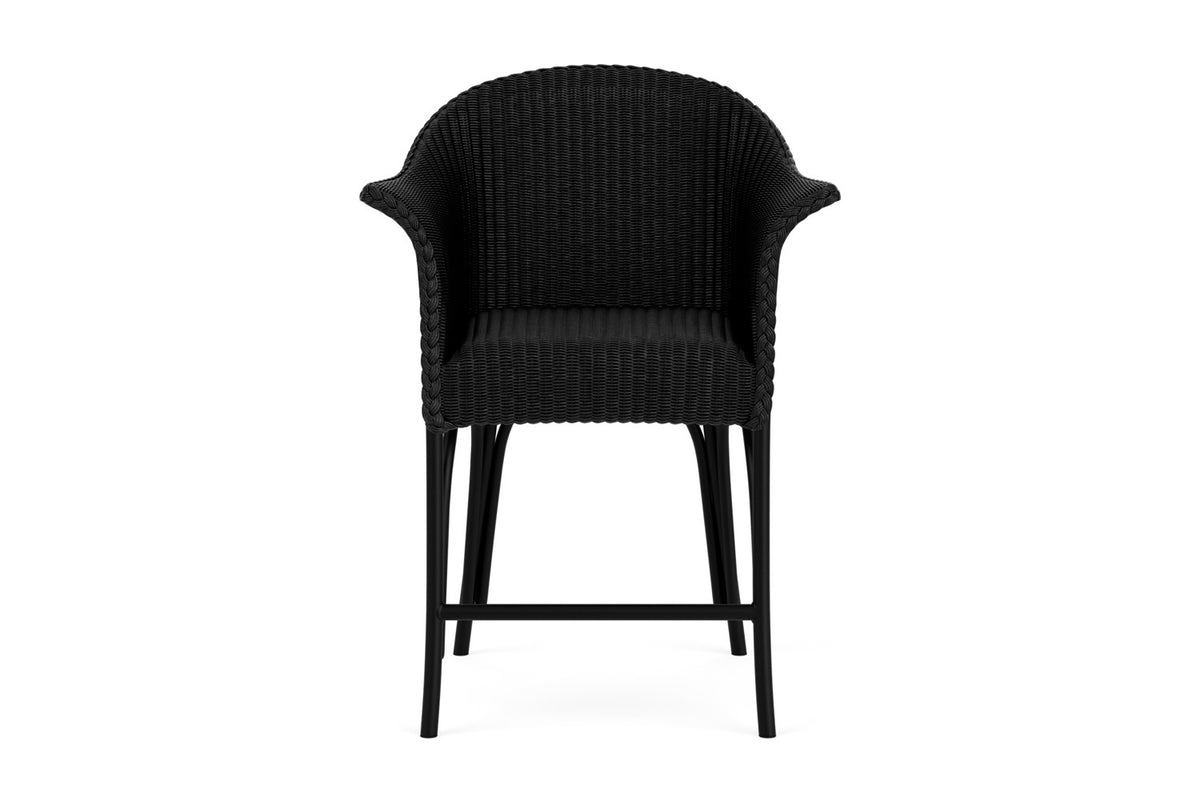 Lloyd Flanders All Seasons Balcony Stool with Padded Seat in Ebony