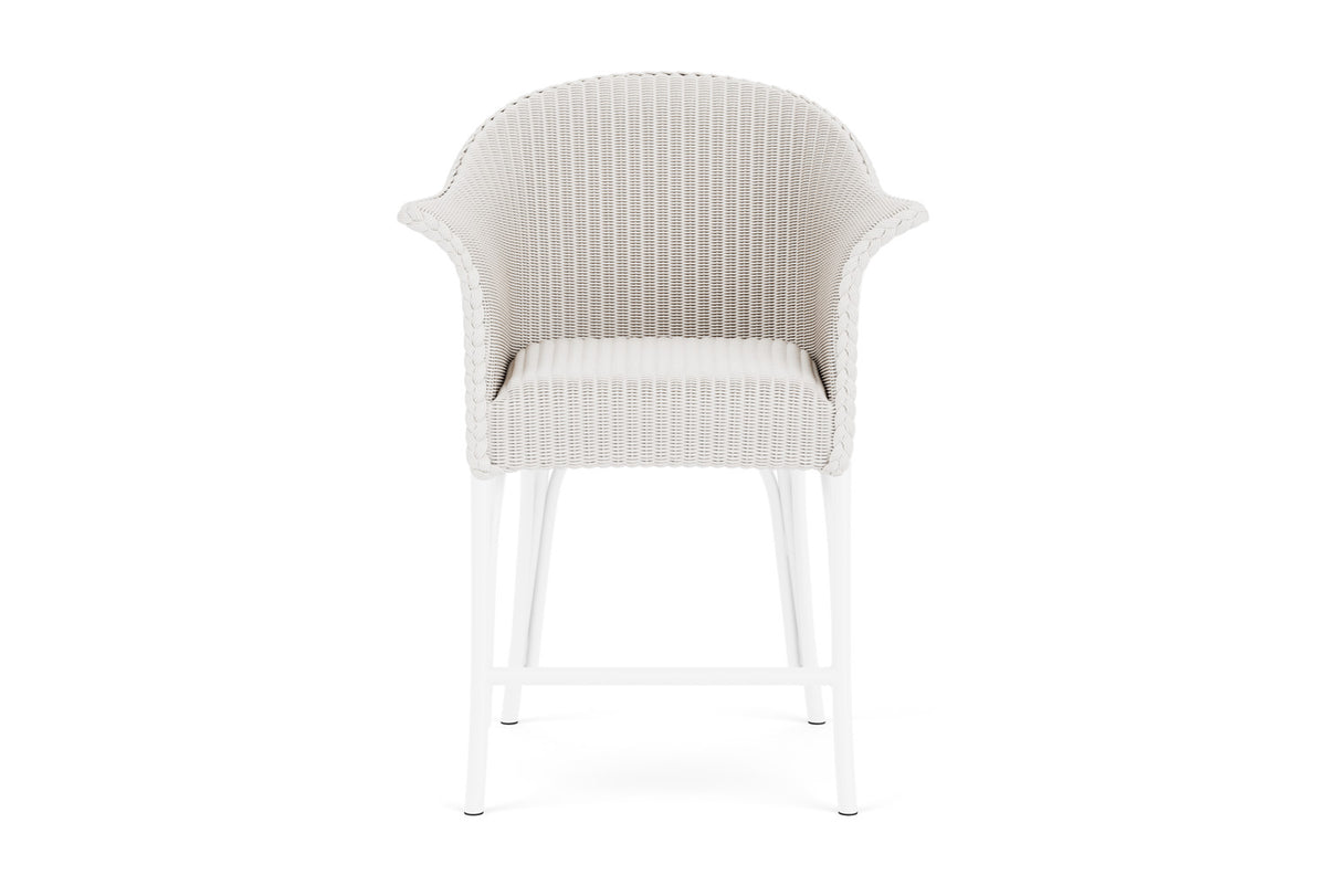 Lloyd Flanders All Seasons Balcony Stool with Padded Seat in White