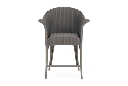 Lloyd Flanders All Seasons Balcony Stool with Padded Seat in Pewter