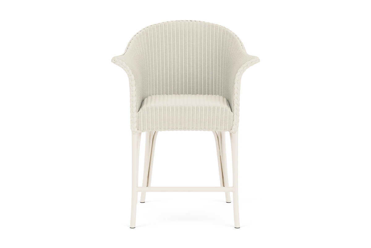 Lloyd Flanders All Seasons Balcony Stool with Padded Seat in Ivory
